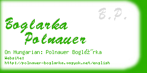 boglarka polnauer business card